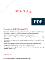 CSS For Styling