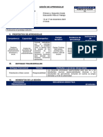 SESIÓN DE APRENDIZAJE 05 - 1 - 2 Grado