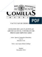 Analisis Juridico de Clausulas Abusivas en Prestamos