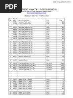 Shri Nath Agencies Price List - 2022-23