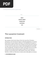 The Lausanne Covenant - Lausanne Movement