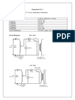 1.OC SC Test of Transformer