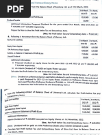 Questions On Net Profit Before Tax and Extraordinary Items