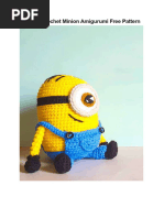 Sitting Crochet Minion Amigurumi Free Pattern