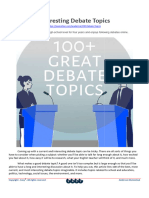 Interesting Debate Topics