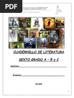 Cuadernillo Literatura Sexto Grado 2024