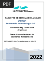 Casos Simulados de Exámenes de Laboratorio (Trabajo Saby Fernandez Camargo)