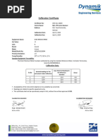 Calibration Certificate .