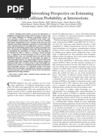 A Vehicular Networking Perspective On Estimating Vehicle Collision Probability at Intersections