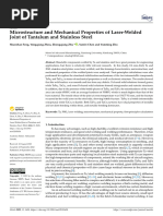 Microstructure and Mechanical Properties of Laser