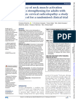 Efficacy of Neck Muscle Activation Versus Strengthening For Adults With Chronic Cervical Radiculopathy