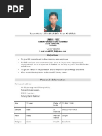 Tuan Abdul Alim Shah Resume