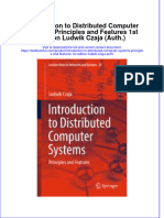 Introduction To Distributed Computer Systems Principles and Features 1st Edition Ludwik Czaja (Auth.)