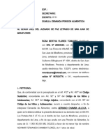 Demanda Alimentos Rosa Flore - Ayacucho