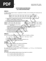 TD Série Statistique Double 1ere D Tle D - 054831