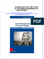 (Download PDF) Islamic Philosophy From The 12Th To The 14Th Century 1St Edition Abdelkader Al Ghouz Editor Online Ebook All Chapter PDF