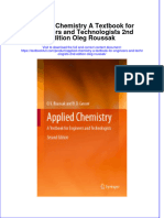 (Download PDF) Applied Chemistry A Textbook For Engineers and Technologists 2Nd Edition Oleg Roussak Online Ebook All Chapter PDF