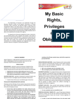 My Basic Rights, Privileges and Obligations: Our Core Values