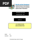 Life Orientation GR 10 Paper