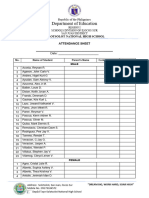 Attendance Sheet