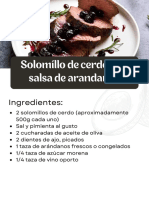 Solomillo de Cerdo Con Postre