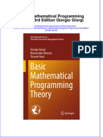 (Download PDF) Basic Mathematical Programming Theory 3Rd Edition Giorgio Giorgi Online Ebook All Chapter PDF