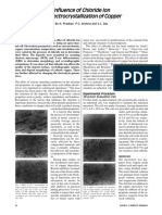 Chloride Ion On Crystallization of Copper