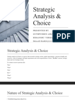 Strategic Analysis and Choice