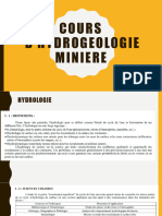 Cours D'hydrogeologie Miniere