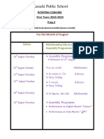 Prep II Activities Calendar 2023-2024-2