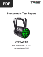 Versapar Photometrics Report