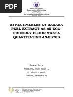 EFFECTIVENESS OF BANANA PEEL EXTRACT AS AN ECO FRIENDLY FLOOR WAX A QUANTITATIVE ANALYSIS. Stem 1