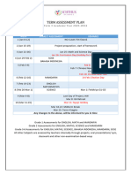 TERM 3 ASSESSMENT PLAN (For Parents)