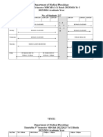 3rd Semester Teaching Timetable