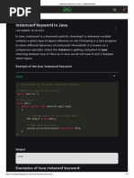 Instanceof Keyword in Java - GeeksforGeeks