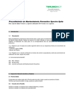 Procedimiento de Mantenimiento Preventivo Spectra Optia