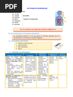 D3 A2 SESION CT. El Recorrido de Los Alimentos (Sistema Digestivo)