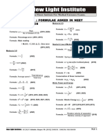 Physics Formula Asked in Neet