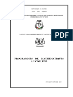 Programmes Collège