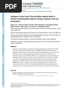 Changes in Voice Onset Time and Motor Speech Skills in Children Following Motor Speech Therapy