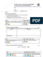 Evaluacion Segundo Trimestre Matemáticas