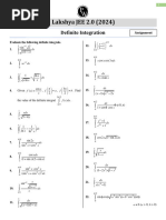 653b7012f9244b0018ce738d - ## - Definite Integration Assignment Lakshya JEE 2.0 2024