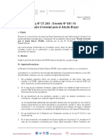 ANSES PREV-34-05-2019 Ley N°27.260 - Decreto #88116 PUAM 16-08-2016