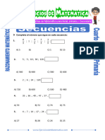 Ejercicios de Secuencias para Cuarto de Primaria