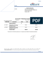 Bank Statement Citibank