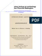 An Introductory Lecture On Archeology 1St Edition Churchill Babington Online Ebook Texxtbook Full Chapter PDF