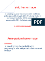 Lecture 11 Antepartum Haemorrhage