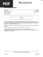 June 2023 (v3) MS - Paper 4 CAIE Physics IGCSE