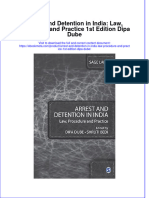 Arrest and Detention in India Law Procedure and Practice 1St Edition Dipa Dube Online Ebook Texxtbook Full Chapter PDF