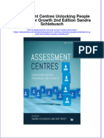 Assessment Centres Unlocking People Potential For Growth 2Nd Edition Sandra Schlebusch Online Ebook Texxtbook Full Chapter PDF